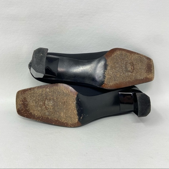 Stuart Weitzman Pumps Black Fabric, Block Heel, Women’s Sz 8B - Picture 11 of 12